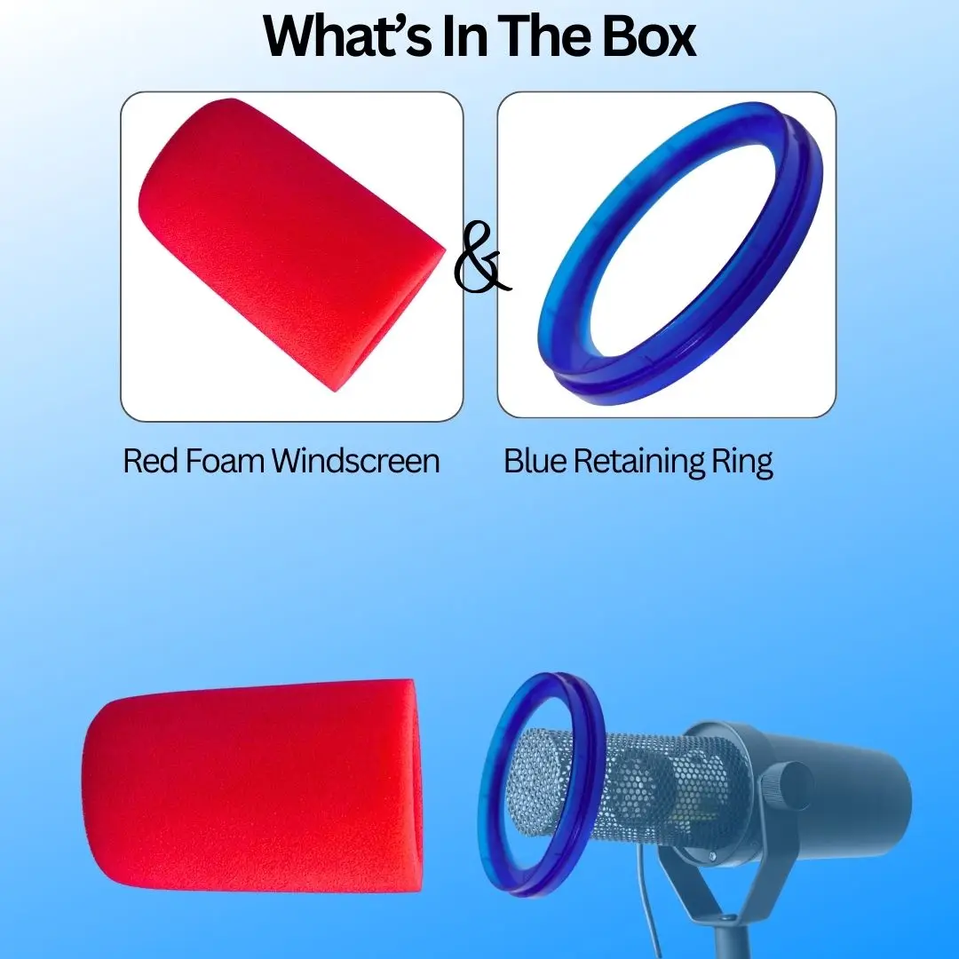 Red Soundproof Foam Mic Cover  - Shure Mic Mv7 评论和价格