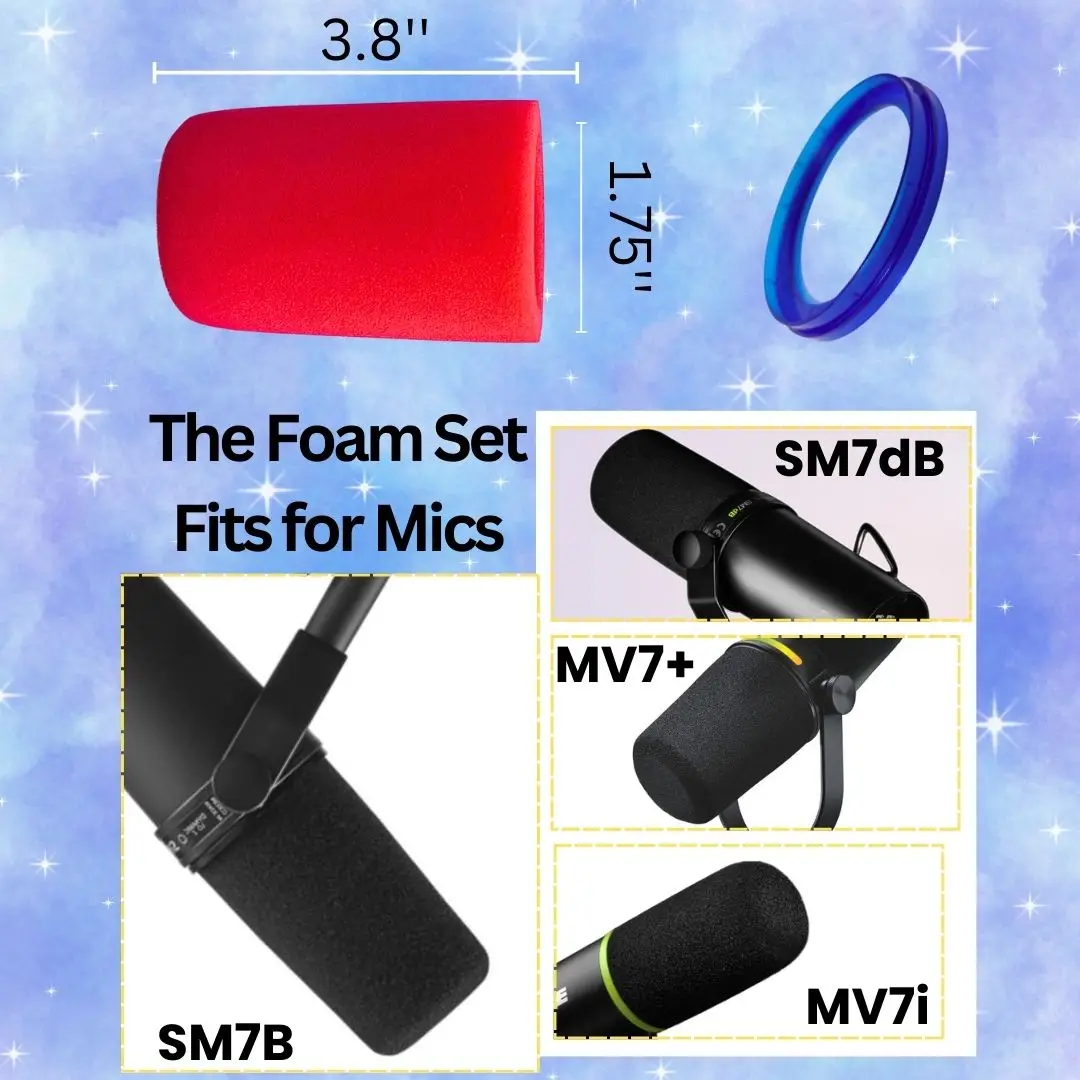 Red Soundproof Foam Mic Cover  - Shure Mic Mv7 评论和价格