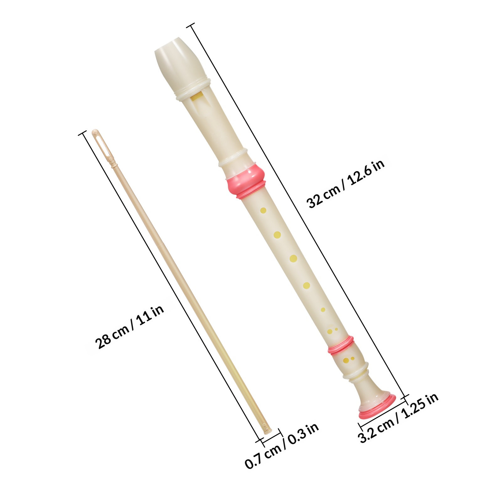 2Pcs Soprano Recorder 8 Holes  - Soprano Recorder Plastic 评论和价格